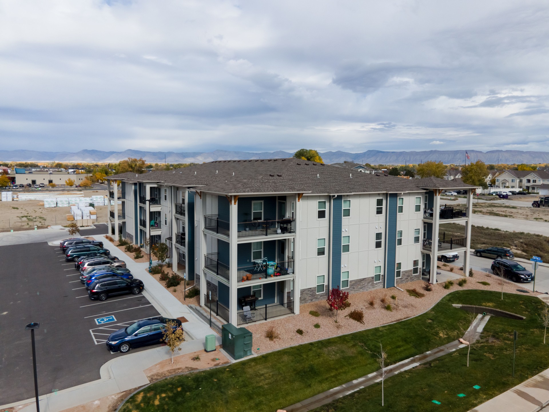 Aerial Drone View Of Condominiums, Townhomes, real estate, Affordable First Time Home Buyers, Rental Units